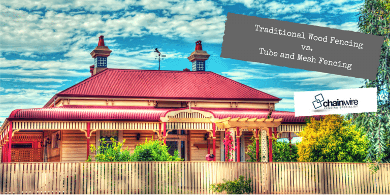 Traditional Wood Fencing vs. Tube and Mesh Fencing