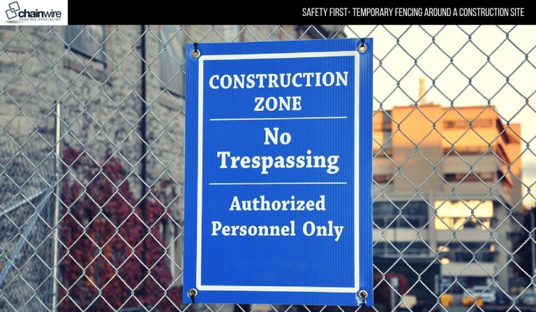 Safety First - Temporary fencing around a construction site