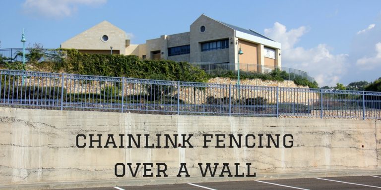 chainlink fencing over a wall - Chainwire Fencing Newcastle