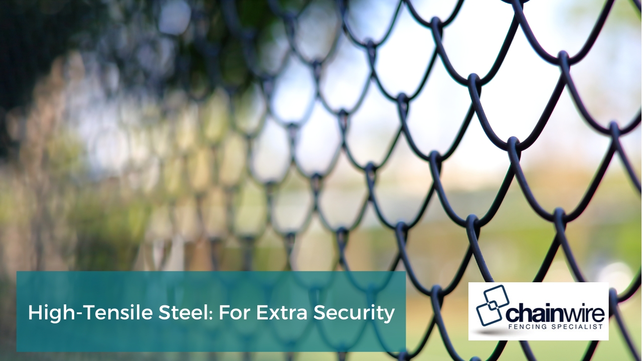 close-up of a chainwire fence